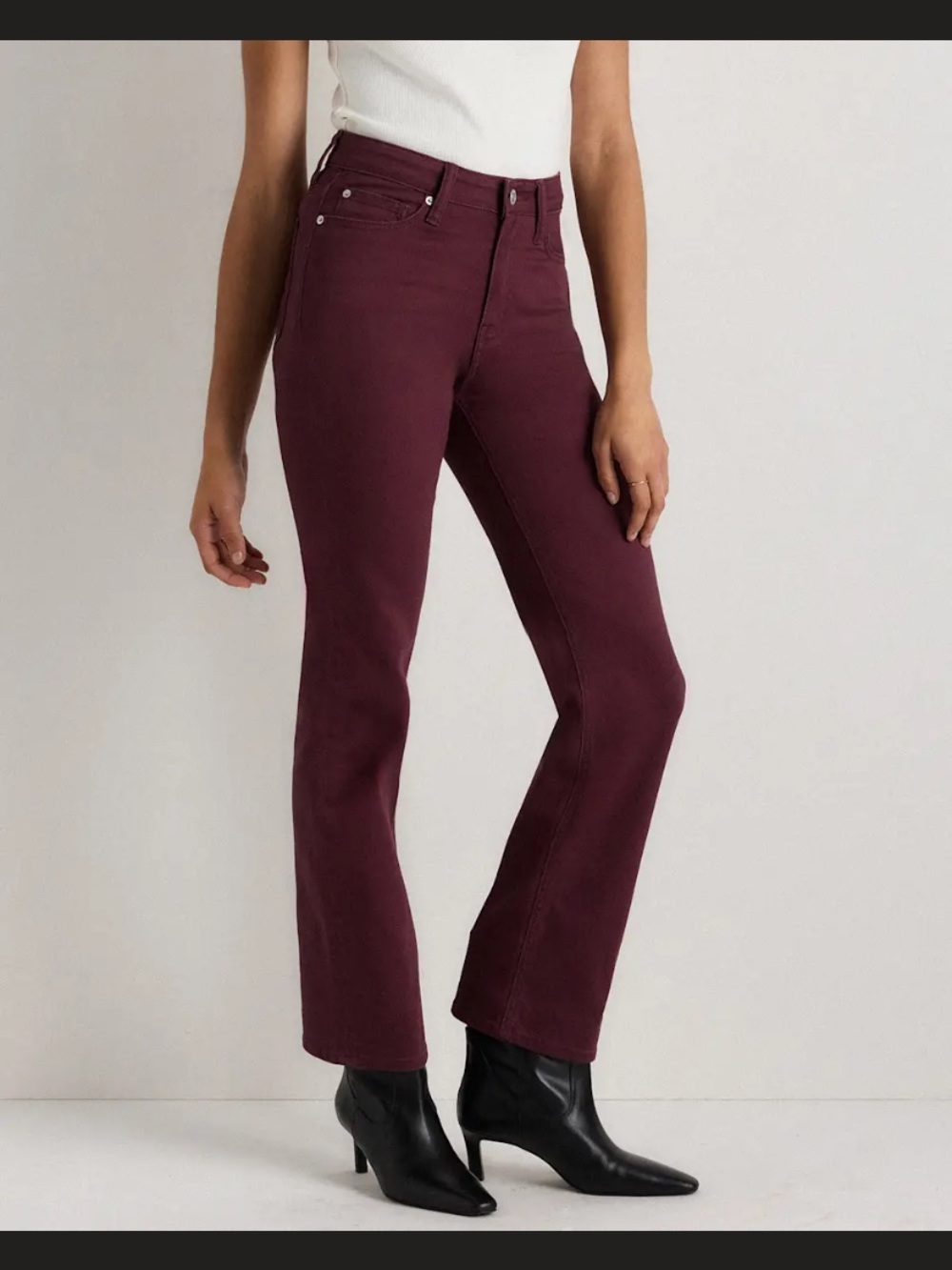 Quince Bella Stretch Jeans in Wine